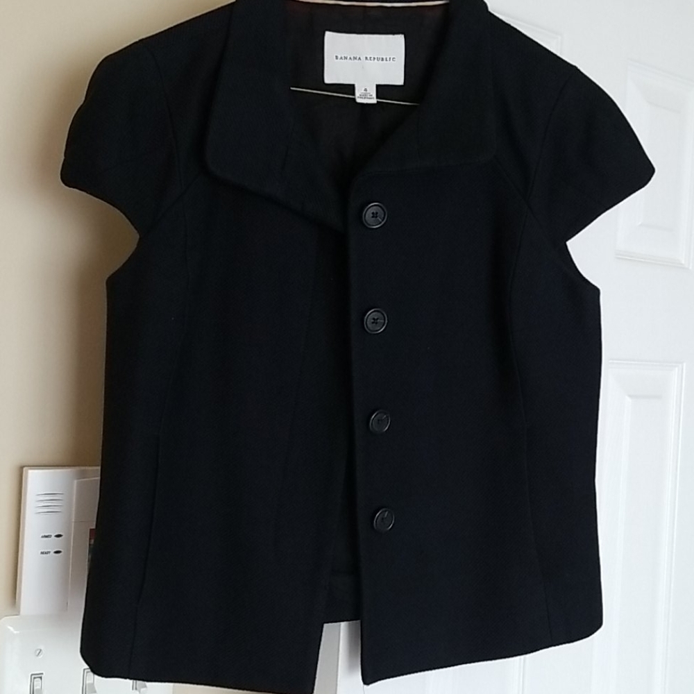 Banana Republic Textured Wool Blend Blazer